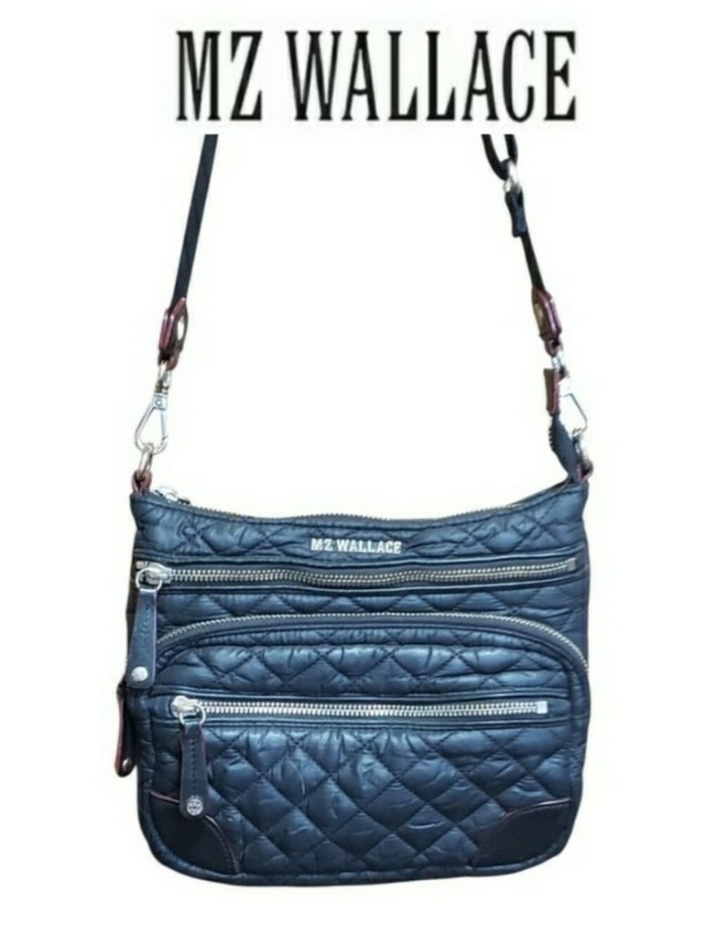 MZ Wallace Black Quilted Crossbody Bag
